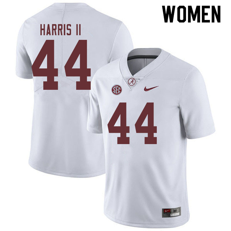 Women #44 Kevin Harris II Alabama Crimson Tide College Football Jerseys Sale-White